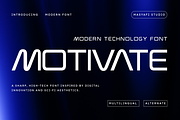 Motivate | Modern Futuristic Tech, a Symbol Font by Masyafi Studio (Thumbnail 1 of 8)