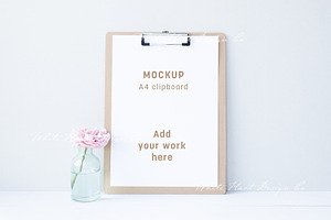 A4 Clipboard Mockup - Psd Png