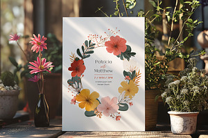 Floral Arch Wedding Invitation, an Invitation Template by Filip Studio