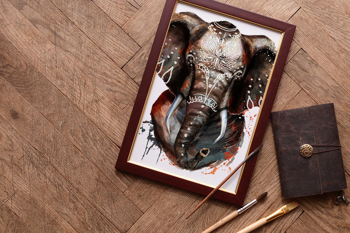 Set elephant fineart .4 styles, an Animal Illustration by art_mouse (Photo 6 of 7)
