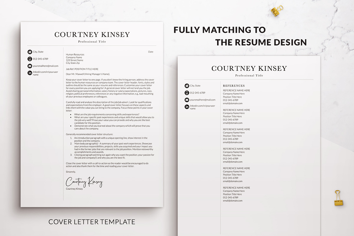 2 Page Resume Template / CV Word, a Resume Template by BestResumes.Co (Photo 3 of 9)