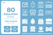 Education Icons Set, an Icon by Tekuni (Thumbnail 1 of 12)