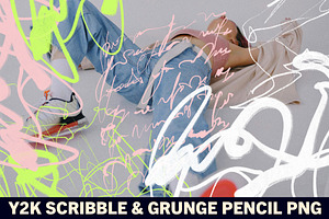 Y2K Scribble Grunge Pencil, Graffiti