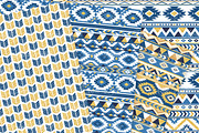 Navy & Gold Boho Seamless Patterns, a Pattern Graphic by Avenie Digital (Thumbnail 2 of 4)