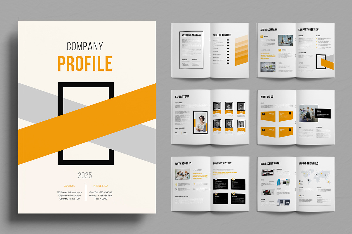 Company Profile Layout, a Brochure Template by ContestDesign (Photo 1 of 4)
