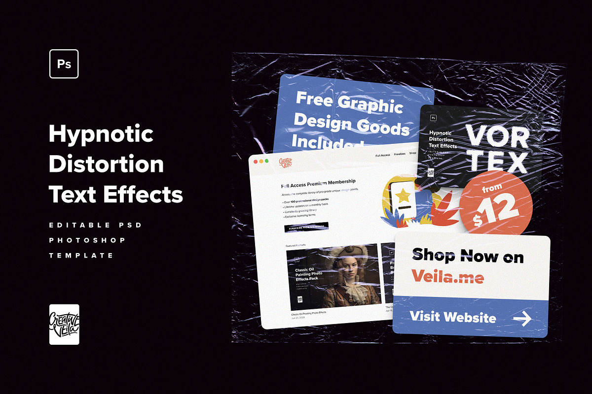 Hypnotic Distortion Text Effects, a Layer Style Add-On by veila.me (Photo 9 of 9)