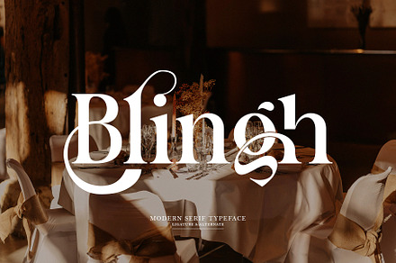 Blingh Ligature serif typeface