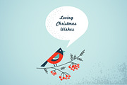 3 Christmas winter cards with birds, a Texture Illustration by Marish (Thumbnail 2 of 3)