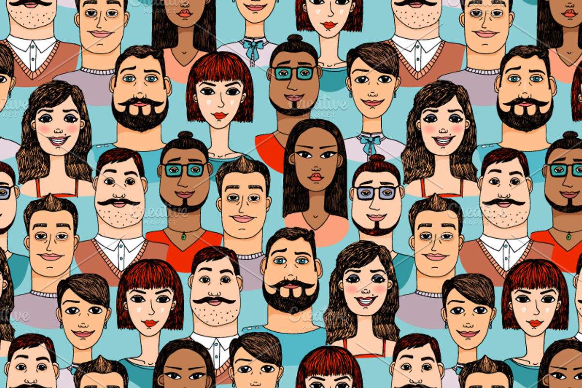 Avatars and patterns, a Pattern Graphic by ianakauri (Photo 8 of 12)