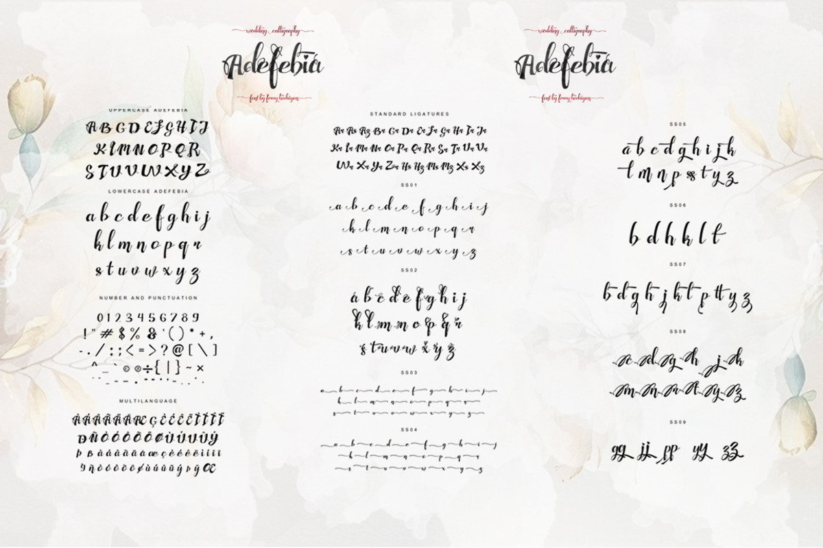 Adefebia Wedding Script Font, a Script Font by FHFont (Photo 17 of 19)