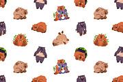 Wombats, cute funny animals set, an Animal Illustration by PaperTrident (Thumbnail 5 of 5)