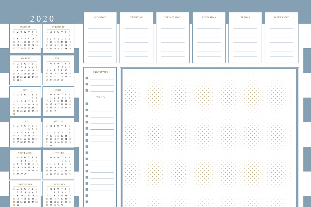 Printable A3-Wall Calendar&Planners, a Stationery Template by Suphansa (Photo 5 of 5)