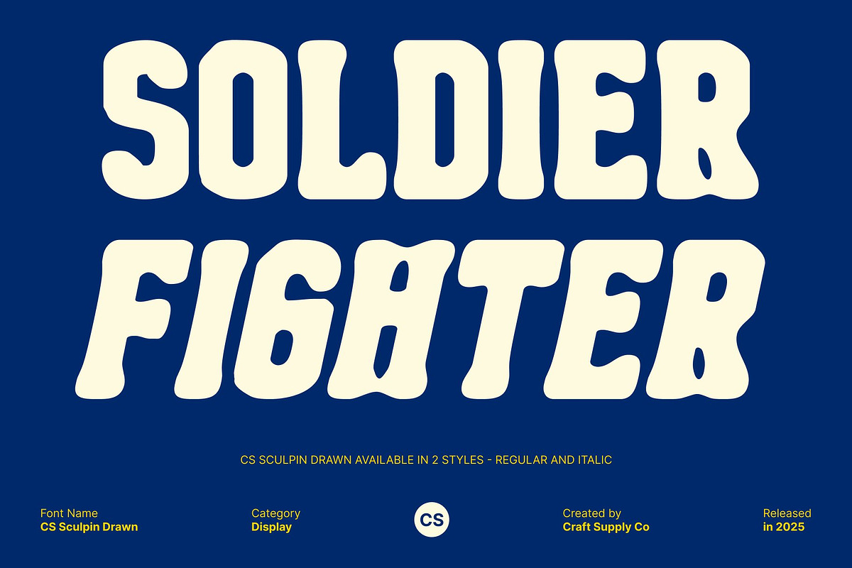 CS Sculpin Drawn, a Sans Serif Font by Craft Supply Co. (Photo 2 of 8)