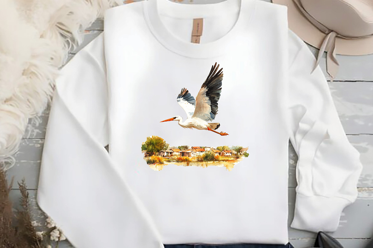 Stork Baby Delivery Clipart, an Illustration by DreamCafeArt (Photo 5 of 7)