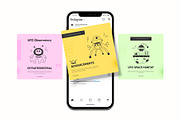 UFO Doodle Icons, a Solid Icon by Prosymbols (Thumbnail 3 of 8)