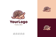 Cute Sleeping Armadillo Mascot Logo, a Branding & Logo Template by tkzgraphic (Thumbnail 1 of 2)