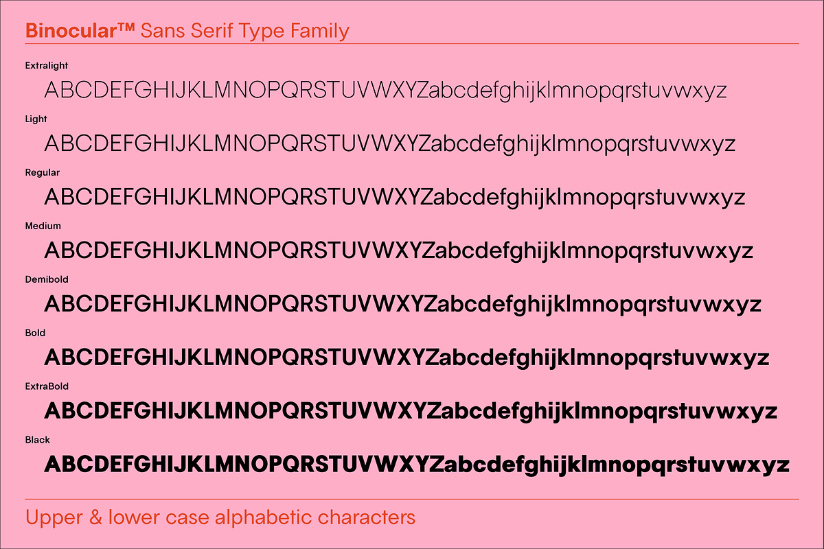 Binocular Sans Font Family, a Sans Serif Font by IRL by Outfit (Photo 5 of 26)