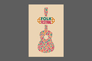 Folk Music Fest vector poster set, an Object Illustration by PoPaShop (Thumbnail 4 of 8)