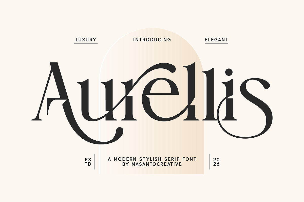 Aurellis – Elegant Luxury Serif Font, a Serif Font by kangfont Studio (Photo 1 of 8)
