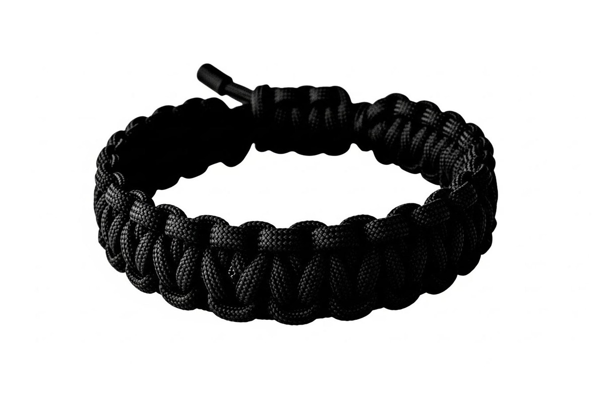 Minimal Black Paracord Bracelet, a Graphic by hafijul (Photo 7 of 11)