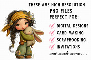 Easter Girl Clipart, an Illustration by Libby Wishes (Thumbnail 4 of 6)