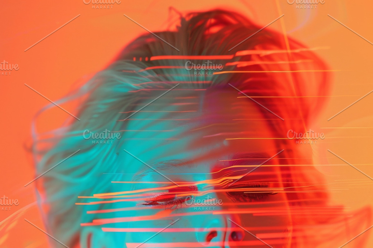 90 Glitch faces, a Person Illustration by Handmadefont (Photo 57 of 94)