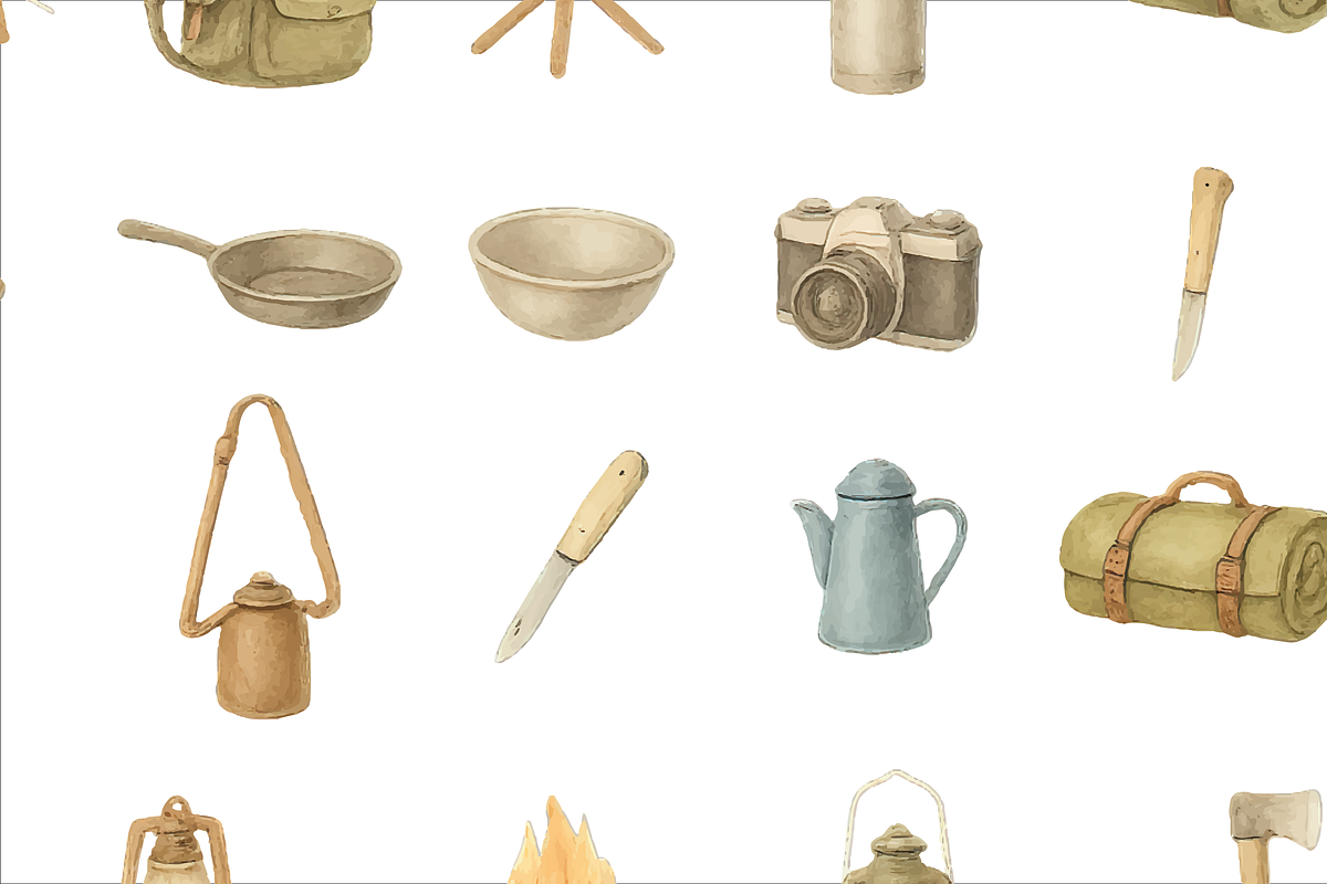 Camping Gear Set, an Object Graphic by RT Studio (Photo 4 of 5)