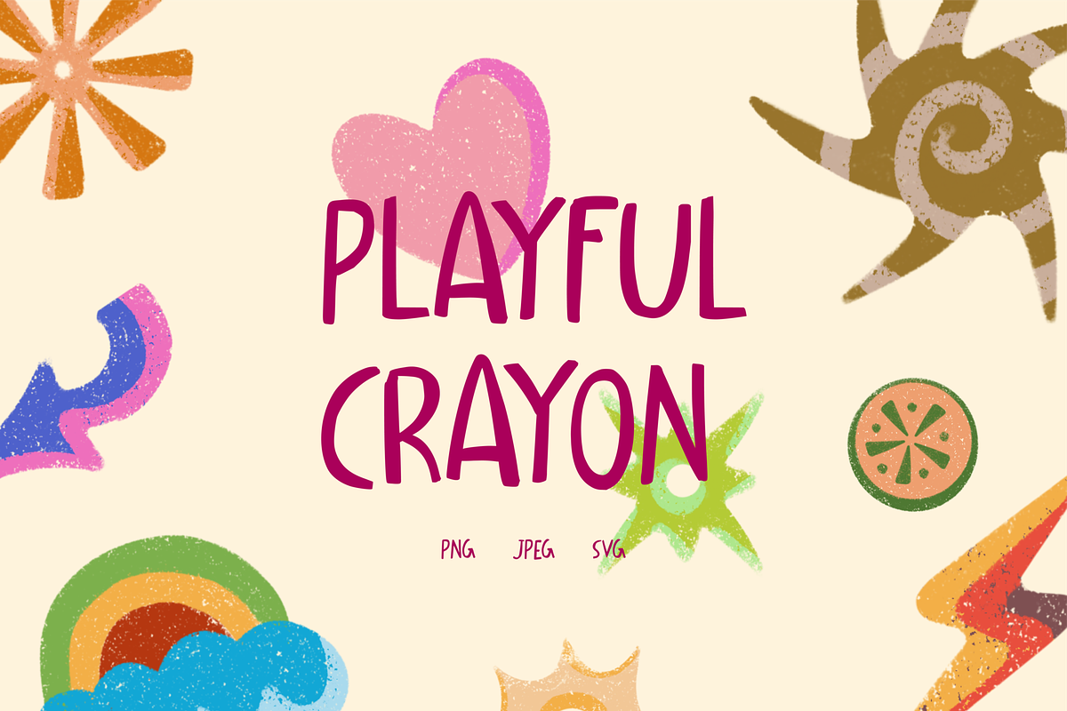 Playful Crayon Illustration, a Graphic by HunEyy (Photo 1 of 8)
