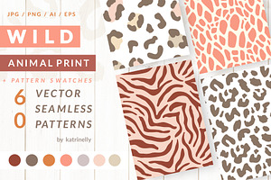 Wild Animal Print Seamless Patterns