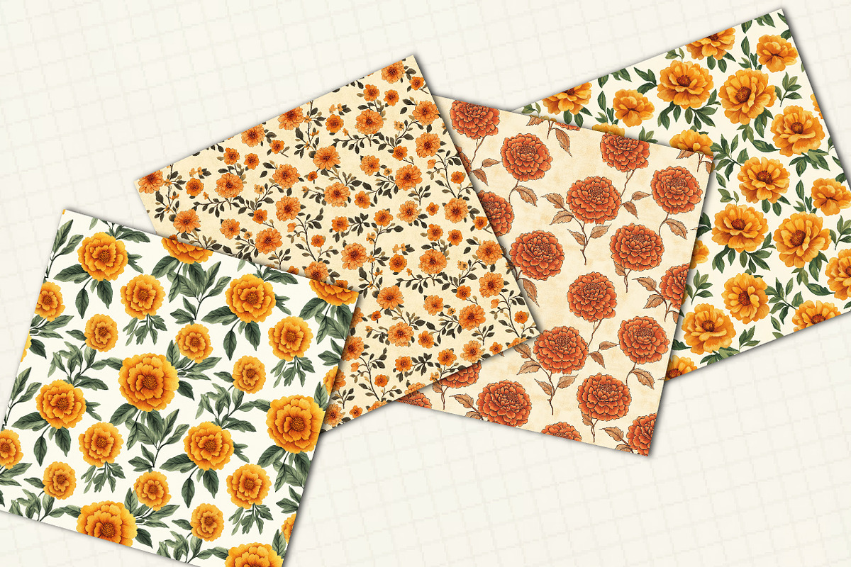 Marigold Flower Bloom Clipart, an Illustration by OK Design (Photo 5 of 5)