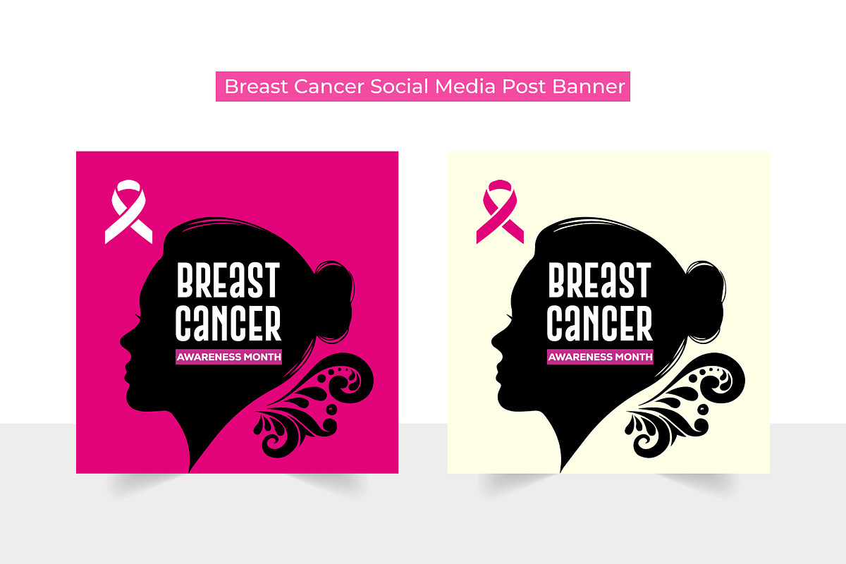 Breast Cancer Awareness IG Banner, a Social Media Template by Tahnix Creative