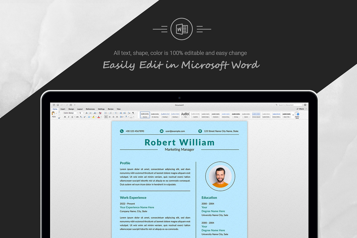 Bold Color Resume for Designers preview 4