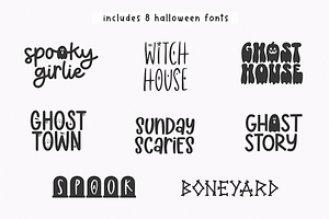 Spooky Halloween Font Bundle