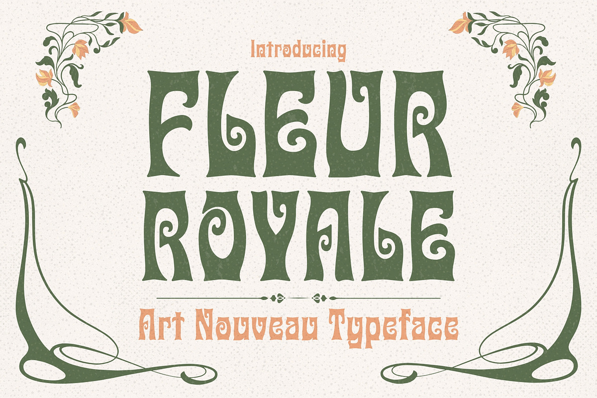 Fleur Royale - Art Nouveau Typeface, a Serif Font by HipFonts (Photo 2 of 10)