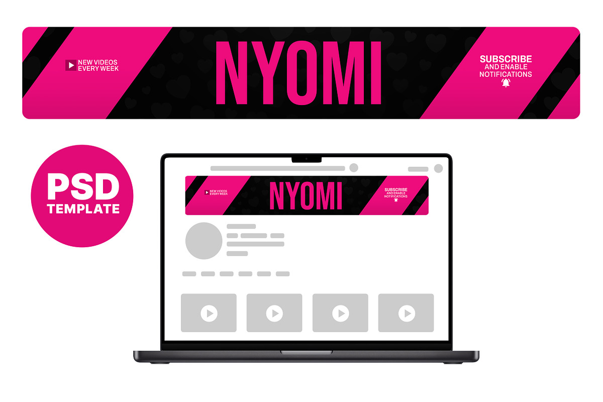 Podcast YouTube Banner Template, a Social Media Template by Vaughn Studios (Photo 1 of 5)