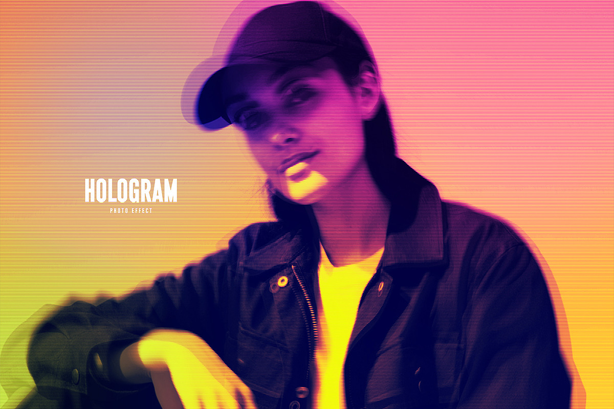 Hologram Photo Effect, a Layer Style Add-On by graphypix (Photo 1 of 11)