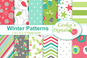 Christmas Digital Paper Patterns, a Pattern Graphic by Leska's Digitals (Thumbnail 1 of 6)