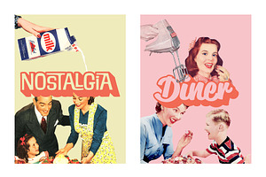 1950s Collage Art Pack