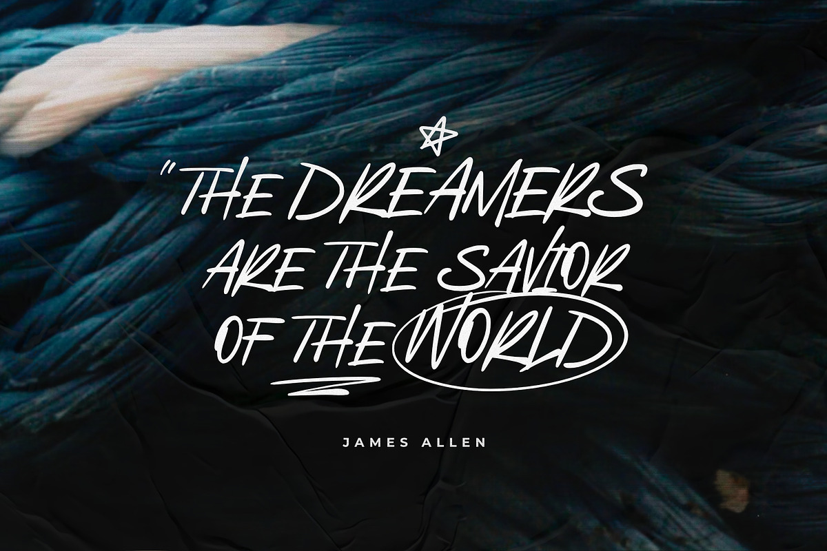 Black Bounars Natural Marker, a Handwritten Font by Damarletter (Photo 9 of 9)