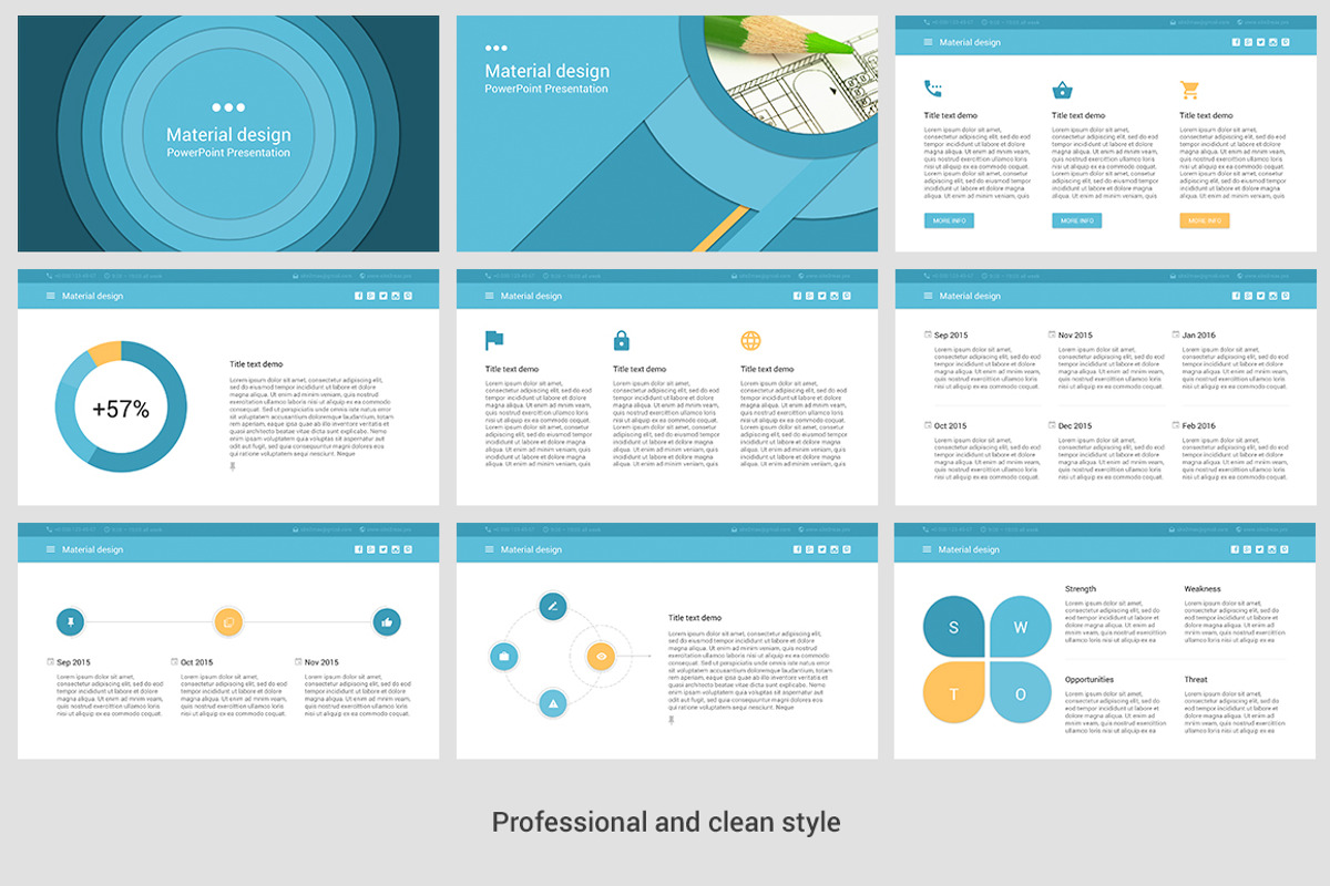 Material | Business PowerPoint, a Presentation Template by HiSlide.io
