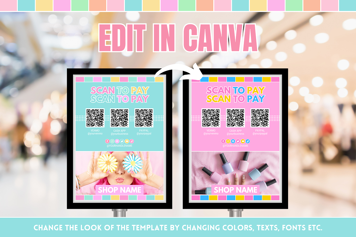 Scan To Pay Sign Template, a Poster Template by SunshineStudioBoutique (Photo 8 of 10)