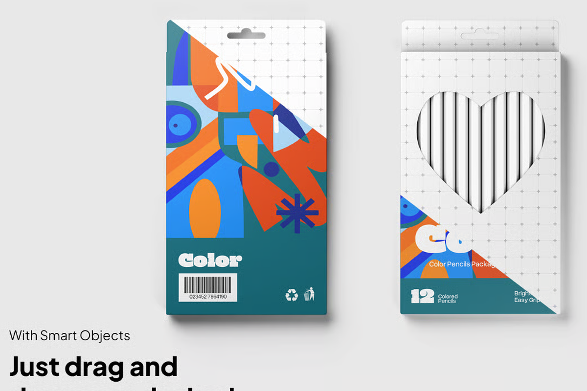 Colored Pencil Mockup Front & Side, a Pens & Pencil Mockup by graphicsauce (Photo 3 of 4)