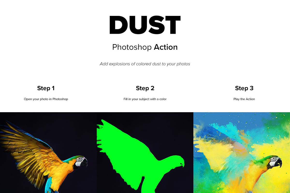 Dust Photoshop Action, an Action Add-On by Sevenstyles