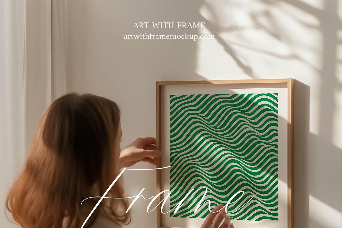 10 Frame Mockups with Person 2, an Advertising Mockup by ArtwithFrame (Photo 10 of 14)