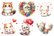 Valentine's day cat Clipart, an Illustration by Designworld (Thumbnail 4 of 4)