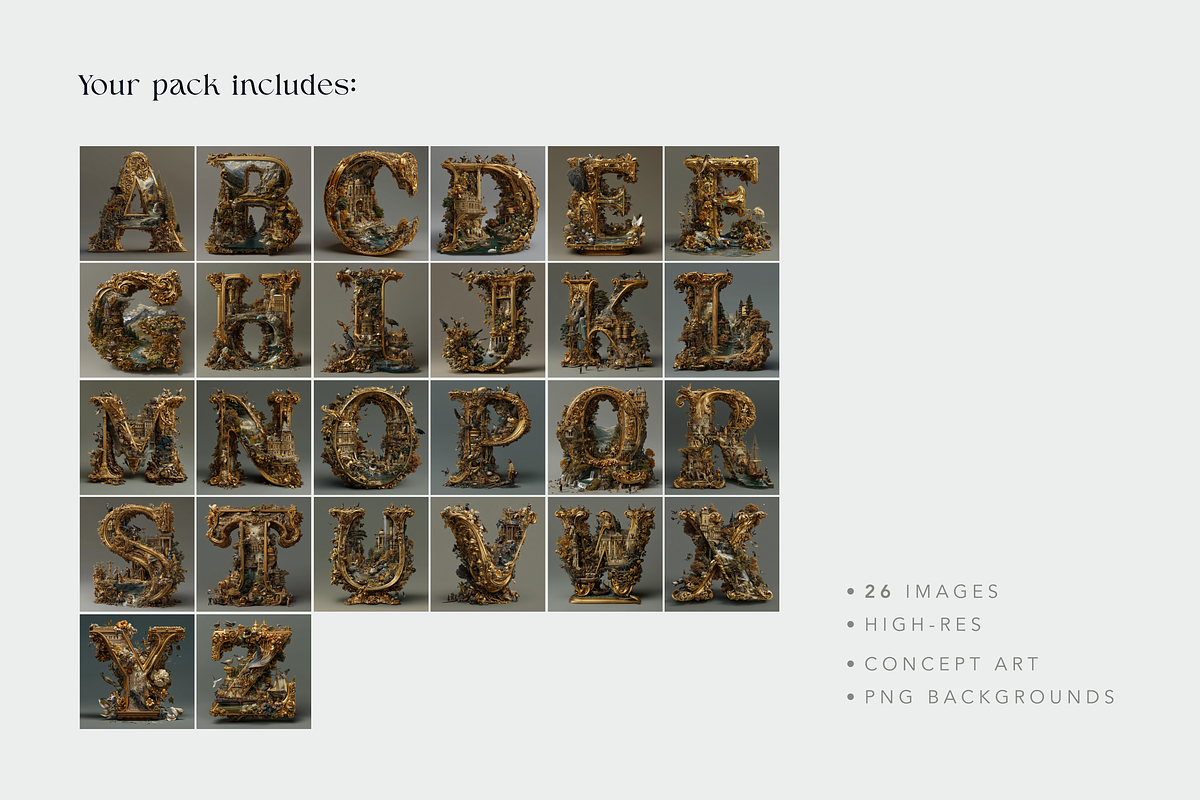 The Golden Alphabet, a Decorative Illustration by Picturesque Stories (Photo 6 of 6)