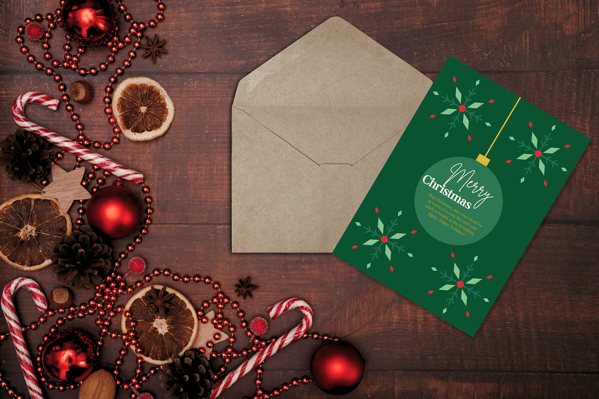 10 Editable Christmas Card Templates, a Card Template by Kyuubu Arts (Photo 5 of 12)
