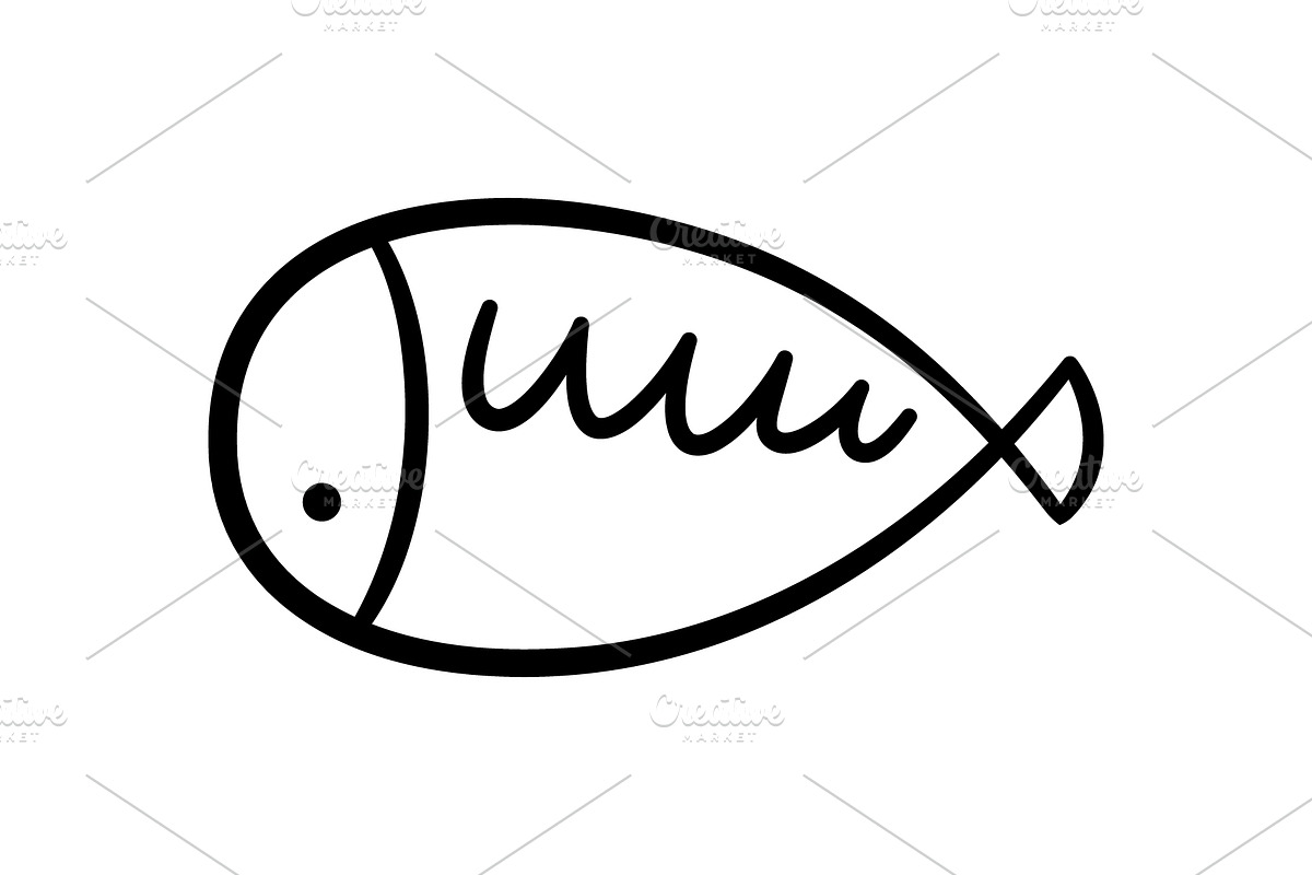 Doodle Hand Drawn Fish Collection, an Animal Illustration by Elena Pimukova (Photo 12 of 13)