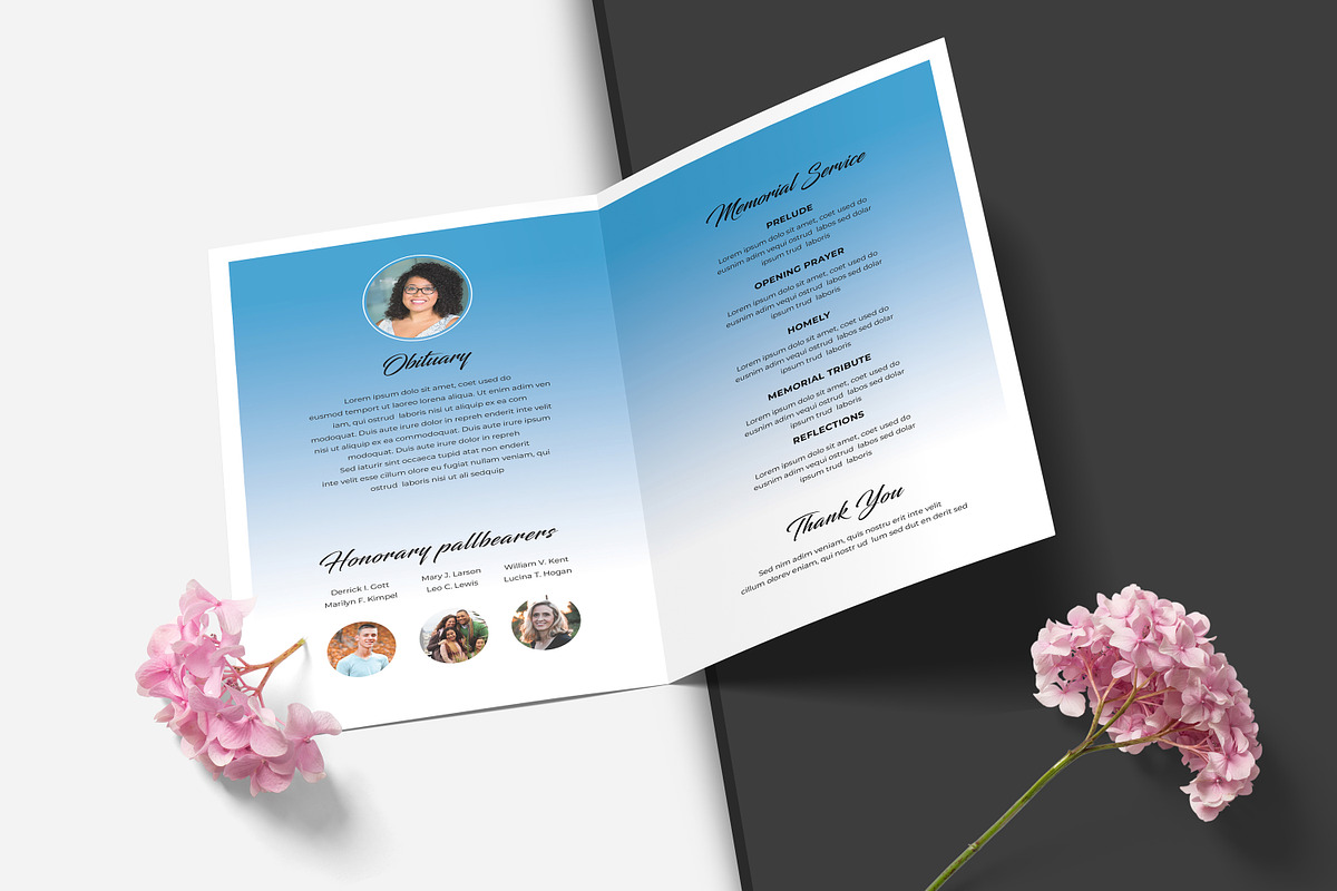 Funeral Program And Prayer Card, a Brochure Template by crazyOWL (Photo 8 of 8)
