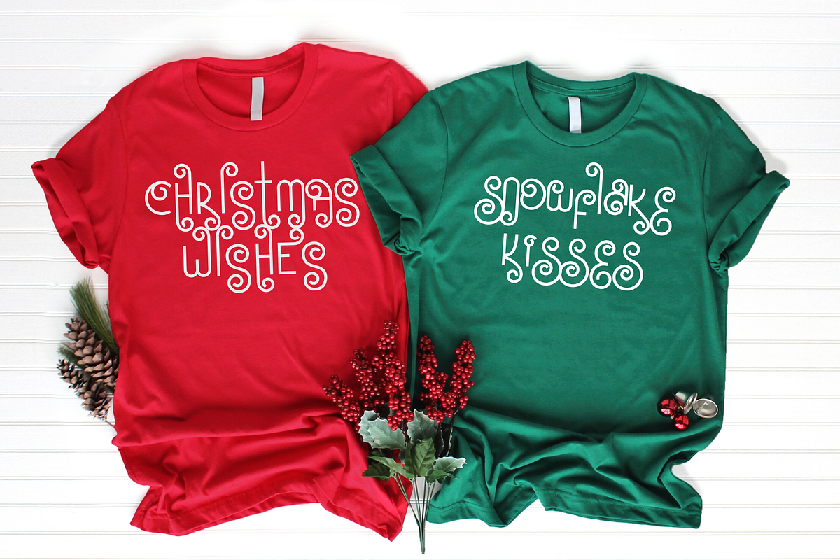 Santa's Beard Curly Christmas Font, a Font by Dancing with Ink (Photo 18 of 30)
